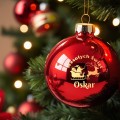 BOMBKA SZKLANA na choinkę z IMIENIEM ozdoba świąteczna PREZENT NA ŚWIĘTA  W4