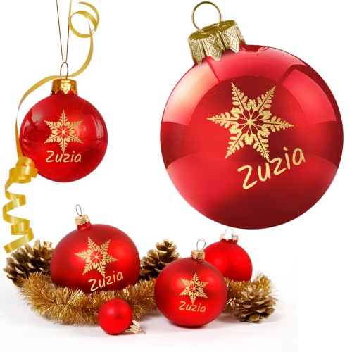 BOMBKA SZKLANA na choinkę z IMIENIEM ozdoba świąteczna PREZENT NA ŚWIĘTA  W5