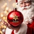 BOMBKA SZKLANA na choinkę z IMIENIEM ozdoba świąteczna PREZENT NA ŚWIĘTA  W5