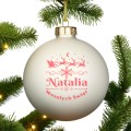 BOMBKA SZKLANA na choinkę z IMIENIEM ozdoba świąteczna PREZENT NA ŚWIĘTA   012-W1-B-MAT