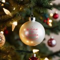BOMBKA SZKLANA na choinkę z IMIENIEM ozdoba świąteczna PREZENT NA ŚWIĘTA   012-W1-B-MAT