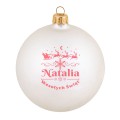 BOMBKA SZKLANA na choinkę z IMIENIEM ozdoba świąteczna PREZENT NA ŚWIĘTA   012-W1-B-MAT