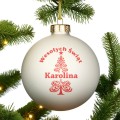 BOMBKA SZKLANA na choinkę z IMIENIEM ozdoba świąteczna PREZENT NA ŚWIĘTA  GRAP-012-W2-B-MAT
