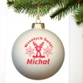 BOMBKA SZKLANA na choinkę z IMIENIEM ozdoba świąteczna PREZENT NA ŚWIĘTA  GRAP-012-W3-B-MAT