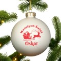BOMBKA SZKLANA na choinkę z IMIENIEM ozdoba świąteczna PREZENT NA ŚWIĘTA  GRAP-012-W3-B-MAT
