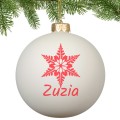 BOMBKA SZKLANA na choinkę z IMIENIEM ozdoba świąteczna PREZENT NA ŚWIĘTA  GRAP-012-W5-B-MAT