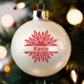 BOMBKA SZKLANA na choinkę z IMIENIEM ozdoba świąteczna PREZENT NA ŚWIĘTA  GRAP-012-W6-B-MAT