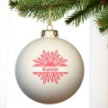 BOMBKA SZKLANA na choinkę z IMIENIEM ozdoba świąteczna PREZENT NA ŚWIĘTA  GRAP-012-W6-B-MAT