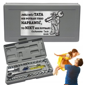 ZESTAW KLUCZY NASADKOWYCH DLA TATY FACETA prezent Klucze NASADOWE