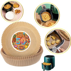 WKŁAD PAPIEROWY DO FRYTKOWNICY BEZTŁUSZCZOWEJ AIR FRYER Okrągły Mały 50szt