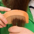 DREWNIANY GRZEBIEŃ DO WŁOSÓW I BRODY ANTYSTATYCZNY Kompaktowy Naturalny