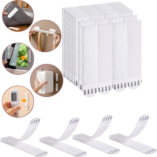 ZESTAW 4 PAR RZEPÓW SAMOPRZYLEPNYCH Do Wieszania Obrazów Ramek 5X1,9cm