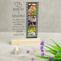 RAMKA ZE ZDJĘCIEM NA SZKLE DZIEŃ DZIADKA BABCI PERSONALIZOWANY PREZENT
