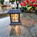 ZNICZ SOLARNY LED LAMPION NA GRÓB STATUETKA NA CMENTARZ Z KRZYŻEM