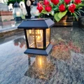 ZNICZ SOLARNY LED LAMPION NA GRÓB STATUETKA NA CMENTARZ Z KRZYŻEM