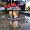 ZNICZ SOLARNY LED LAMPION NA GRÓB STATUETKA NA CMENTARZ Z KRZYŻEM