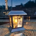 ZNICZ SOLARNY LED LAMPION NA GRÓB STATUETKA NA CMENTARZ Z KRZYŻEM
