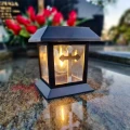 ZNICZ SOLARNY LED LAMPION NA GRÓB STATUETKA NA CMENTARZ Z KRZYŻEM