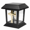 ZNICZ SOLARNY LED LAMPION NA GRÓB STATUETKA NA CMENTARZ Z KRZYŻEM