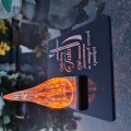 ZNICZ DLA TATY podstawka na cmentarz grób PŁOMIEŃ LED wieczny lampion