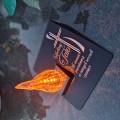 ZNICZ DLA TATY podstawka na cmentarz grób PŁOMIEŃ LED wieczny lampion