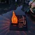 ZNICZ DLA TATY podstawka na cmentarz grób PŁOMIEŃ LED wieczny lampion