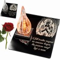 ZNICZ statuetka podstawka na cmentarz grób PŁOMIEŃ LED wieczny lampion