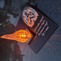 ZNICZ statuetka podstawka na cmentarz grób PŁOMIEŃ LED wieczny lampion