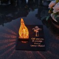 ZNICZ statuetka podstawka na cmentarz grób PŁOMIEŃ LED wieczny lampion