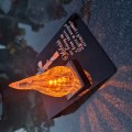 ZNICZ statuetka podstawka na cmentarz grób PŁOMIEŃ LED wieczny lampion