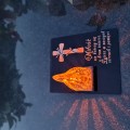 ZNICZ statuetka podstawka na cmentarz grób PŁOMIEŃ LED wieczny lampion