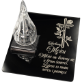 ZNICZ DLA MĘŻA podstawka na cmentarz grób PŁOMIEŃ LED wieczny lampion