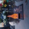 ZNICZ DLA MĘŻA podstawka na cmentarz grób PŁOMIEŃ LED wieczny lampion