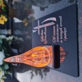ZNICZ DLA DZIADKÓW podstawka na cmentarz grób PŁOMIEŃ LED wieczny lampion