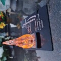 ZNICZ DLA DZIADKÓW podstawka na cmentarz grób PŁOMIEŃ LED wieczny lampion