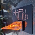 ZNICZ DLA DZIADKÓW podstawka na cmentarz grób PŁOMIEŃ LED wieczny lampion