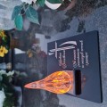 ZNICZ DLA DZIADKÓW podstawka na cmentarz grób PŁOMIEŃ LED wieczny lampion