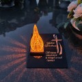 ZNICZ DLA DZIADKÓW podstawka na cmentarz grób PŁOMIEŃ LED wieczny lampion