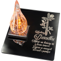 ZNICZ DLA DZIADKA podstawka na cmentarz grób PŁOMIEŃ LED wieczny lampion