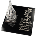 ZNICZ DLA DZIADKA podstawka na cmentarz grób PŁOMIEŃ LED wieczny lampion