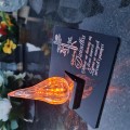 ZNICZ DLA DZIADKA podstawka na cmentarz grób PŁOMIEŃ LED wieczny lampion