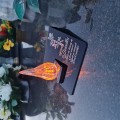ZNICZ DLA DZIADKA podstawka na cmentarz grób PŁOMIEŃ LED wieczny lampion