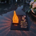 ZNICZ DLA DZIADKA podstawka na cmentarz grób PŁOMIEŃ LED wieczny lampion