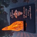 ZNICZ DLA BABCI podstawka na cmentarz grób PŁOMIEŃ LED wieczny lampion