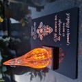 ZNICZ DLA BABCI podstawka na cmentarz grób PŁOMIEŃ LED wieczny lampion