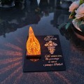 ZNICZ DLA BABCI podstawka na cmentarz grób PŁOMIEŃ LED wieczny lampion