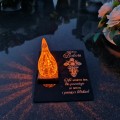 ZNICZ DLA BABCI podstawka na cmentarz grób PŁOMIEŃ LED wieczny lampion