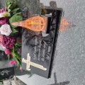 DEKORACJA na grób ZNICZ podstawka na cmentarz LAMPKA LED wieczna latarenka