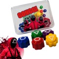 KOŚCI GONGGI Ciężkie koreńskiej gry gongi conggi SQUID GAME hacele PUDEŁKO         UV-141-KOSTKI_GONGGI