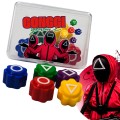 KOŚCI GONGGI Ciężkie koreńskiej gry gongi conggi SQUID GAME hacele PUDEŁKO         UV-141-KOSTKI_GONGGI